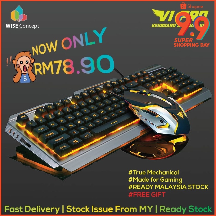 Computer Keyboard Gaming Keyboard Keyboard V1 Pro Suspended Keycap USB