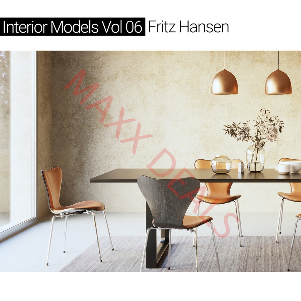 3d Digital 3d Models Pack Maxtree Interiors Vol 05 Dining Set Shopee Malaysia