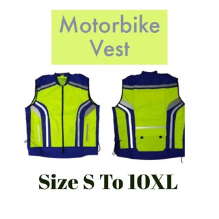 Motorbike Riding Vest with Reflector With Patches