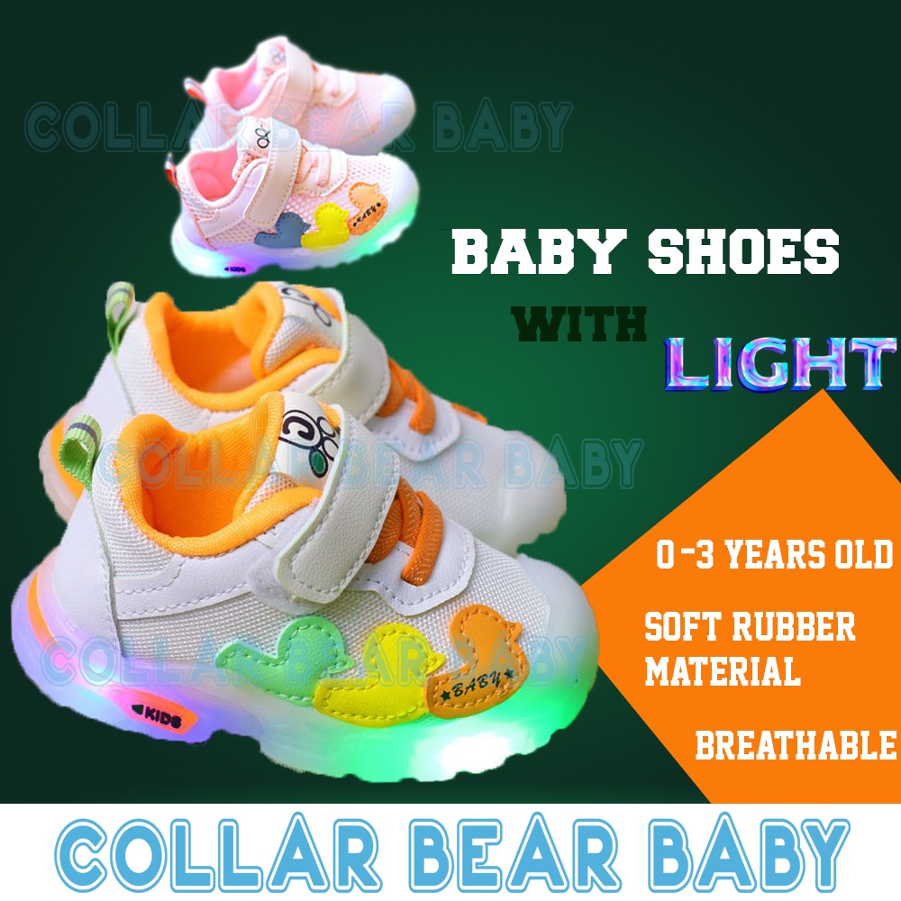 Collar Bear Baby Breathable Mesh Fabric Unisex Baby Shoes Toddler Girl Boys Sport Shoes Baby kasut belajar jalan kanak