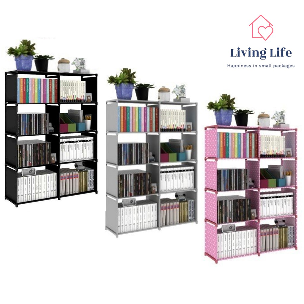 Living Life Multilayer Book Shelf Organizer Korean DIY Book Storage