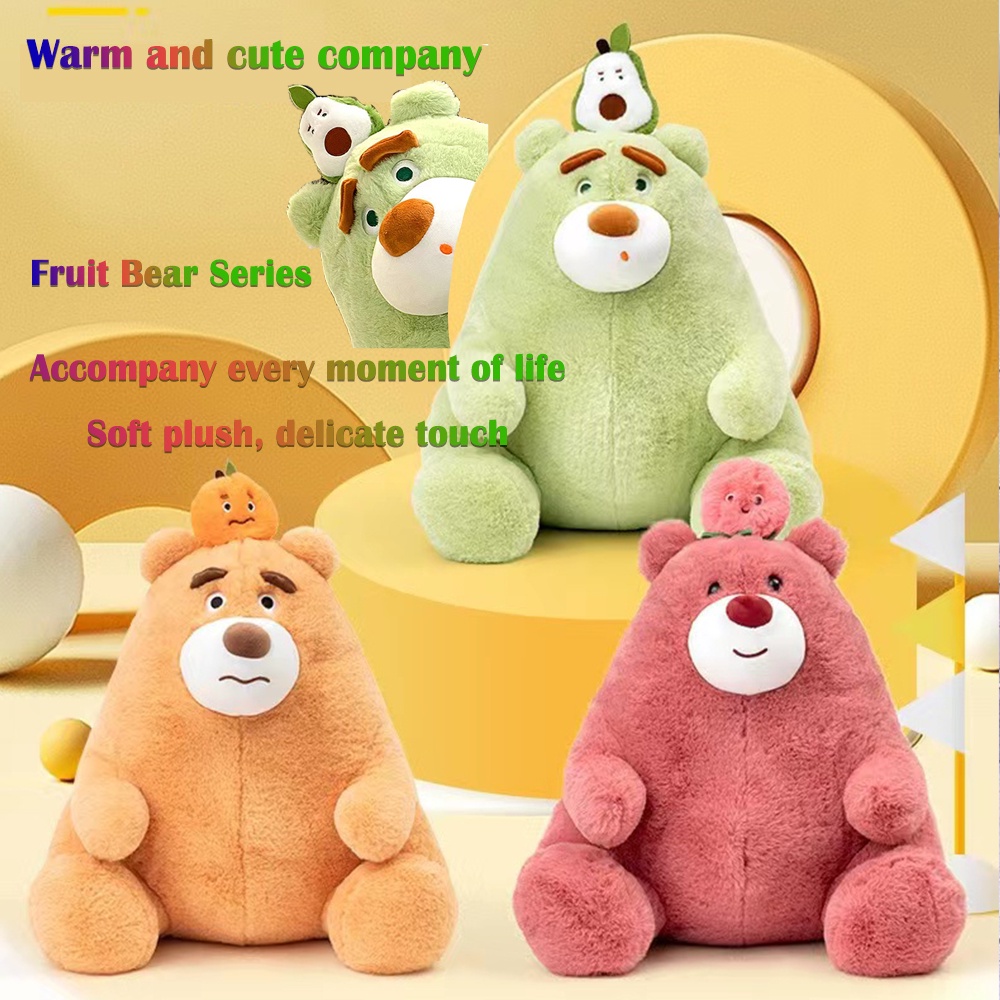 Baby Plush Toy Doll Cute Plush Toy Fruit Strawberry Bear Doll Pillow