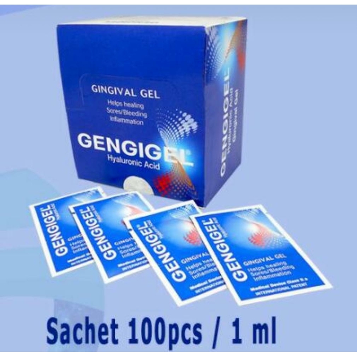 100 ORIGINAL Gengigel Gel Hyaluronic Acid Gingival Gel 1ml [Exp 9/