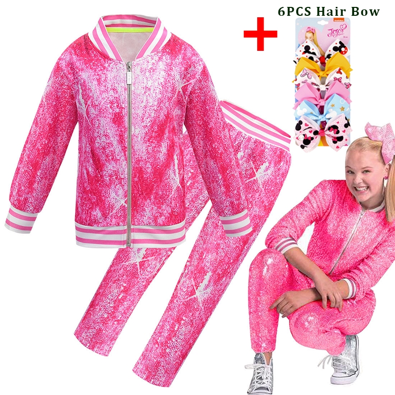 2020 Jojo Siwa Kids Clothing Set Cotton Coat Top Pants Cartoon Girls Clothes Long Sleeve Hoodies Gift Shopee Malaysia