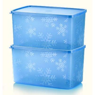 Tupperware Snowflake Double Square Round 2.8L