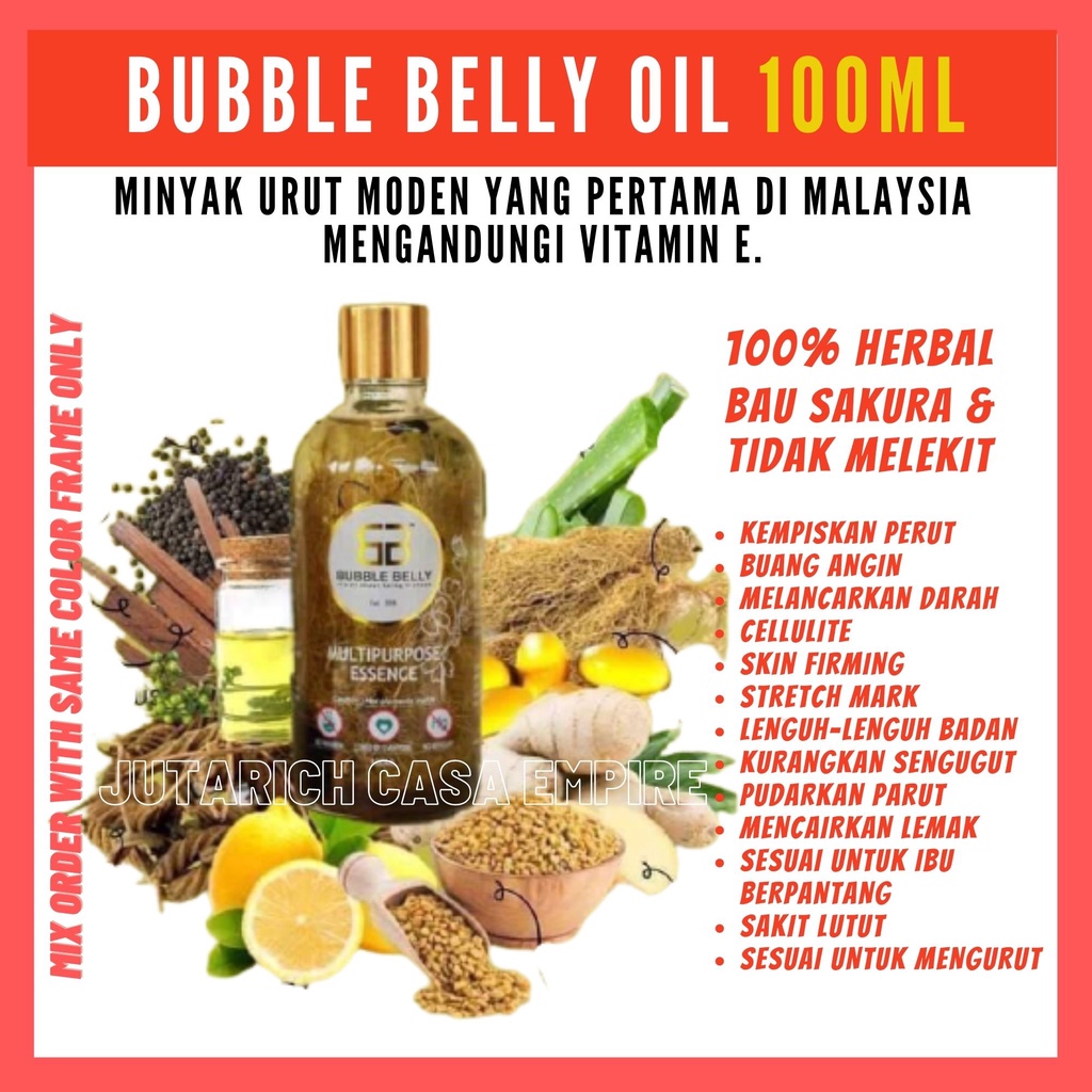 Buy Original Bubble Belly Oil 100ml Fat Burner Minyak Urut Moden Bakar Lemak Buang Angin Seetracker Malaysia