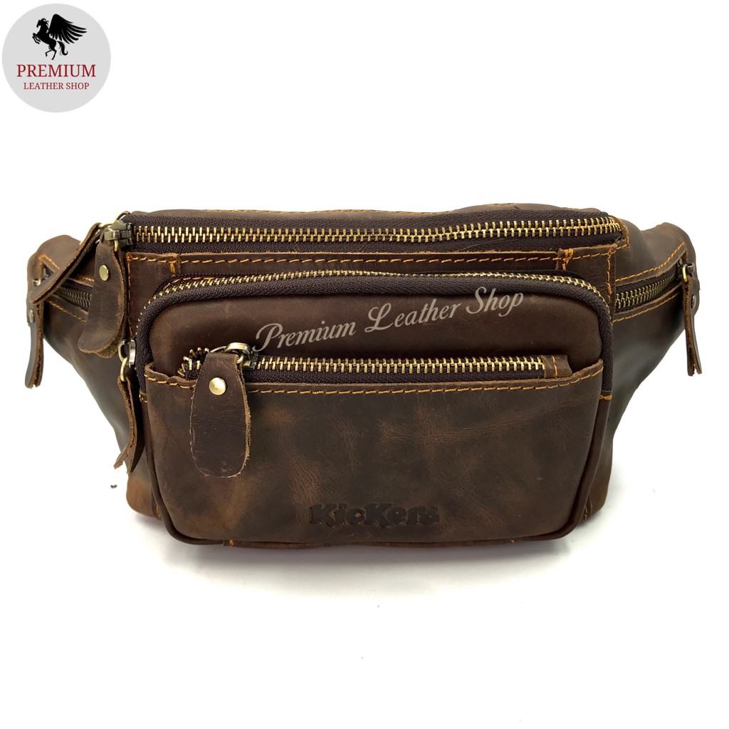 Jeep Polo Genuine Leather Waist Bag Travel Casual Pouch Bag Chest Bag