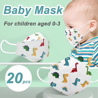 【❥20PCS ❥】New KF94 Baby Face Mask 0-3 years old Korea Version 4D Protection elle2018