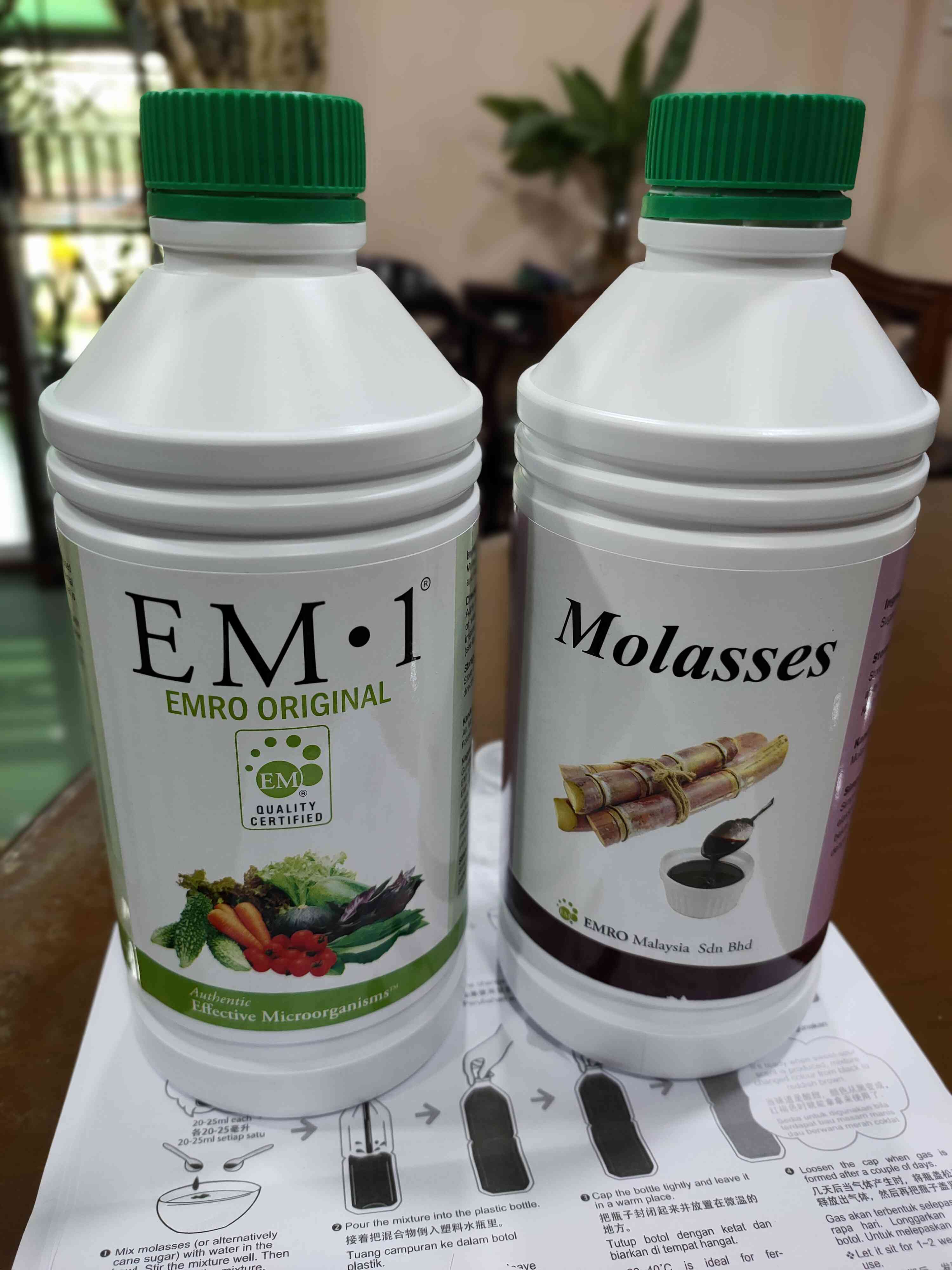 EM1 + Molasses Set (1L each) organic fertilizer, farming, gardening