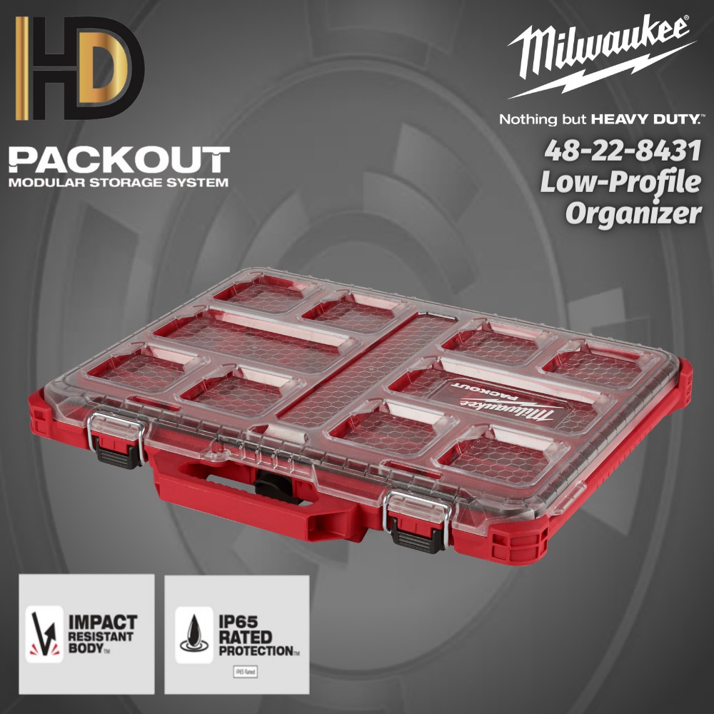 Milwaukee PACKOUT Low-Profile Organizer 48-22-8431 | President Trading