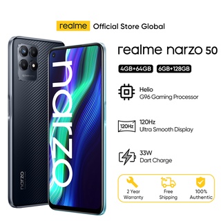 Image of realme narzo 50 Smartphone 4+64GB /6+128GB 120Hz Display MediaTek Helio G96 33W Dart Charge Gamephone Global Version 1 Year Malaysia Warranty