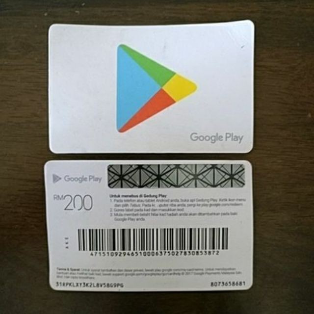 Lowest Price Promise Google Play Gift Card Code Malaysia Version Shopee Malaysia