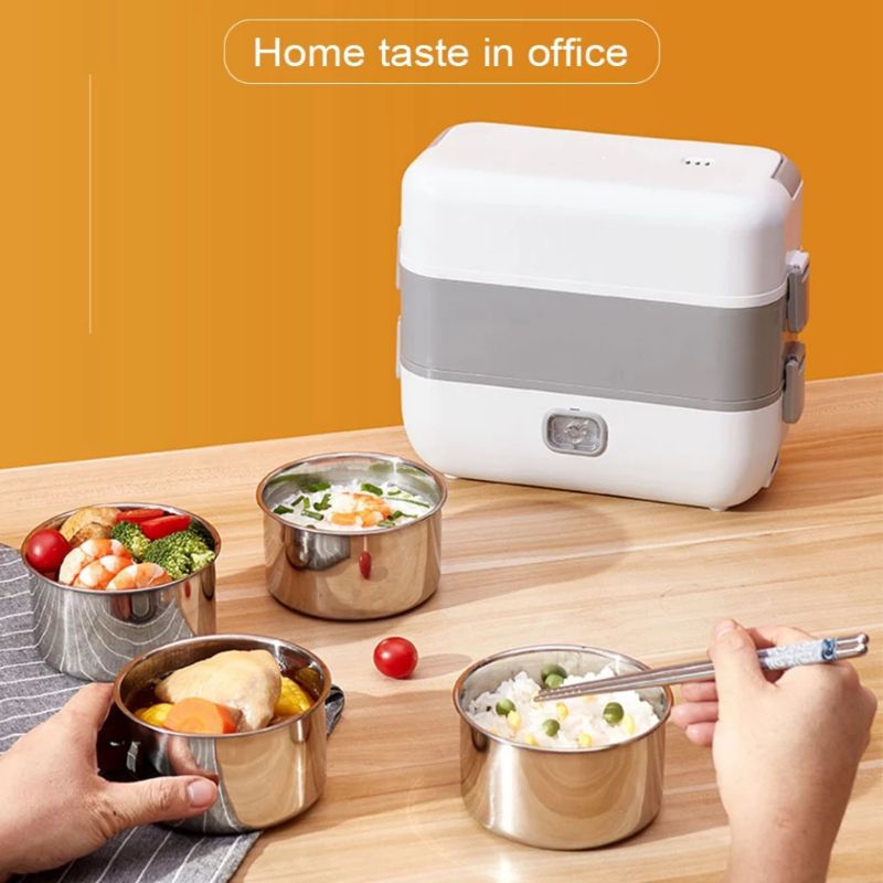 🇲🇾READY STOCK🇲🇾 Multifunctional Portable Lunch Box Electric Heating Rice Cooker Mini Steamer