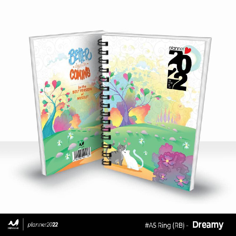 Dreamy Planner Book 2022 A5 Ring Bind Calendar With Free Gifts