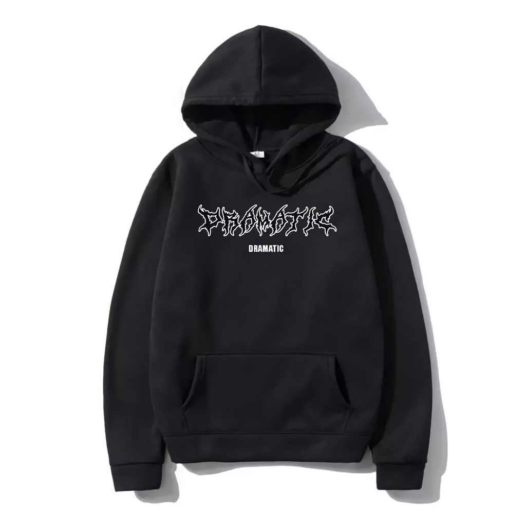 Dramatic HOODIE BLACK METAL Aestheticont | Shopee Malaysia