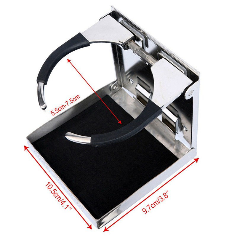 Stainless Steel Sport Folding Drink Cup Holder Marine//Boat//Car Can Adjustable