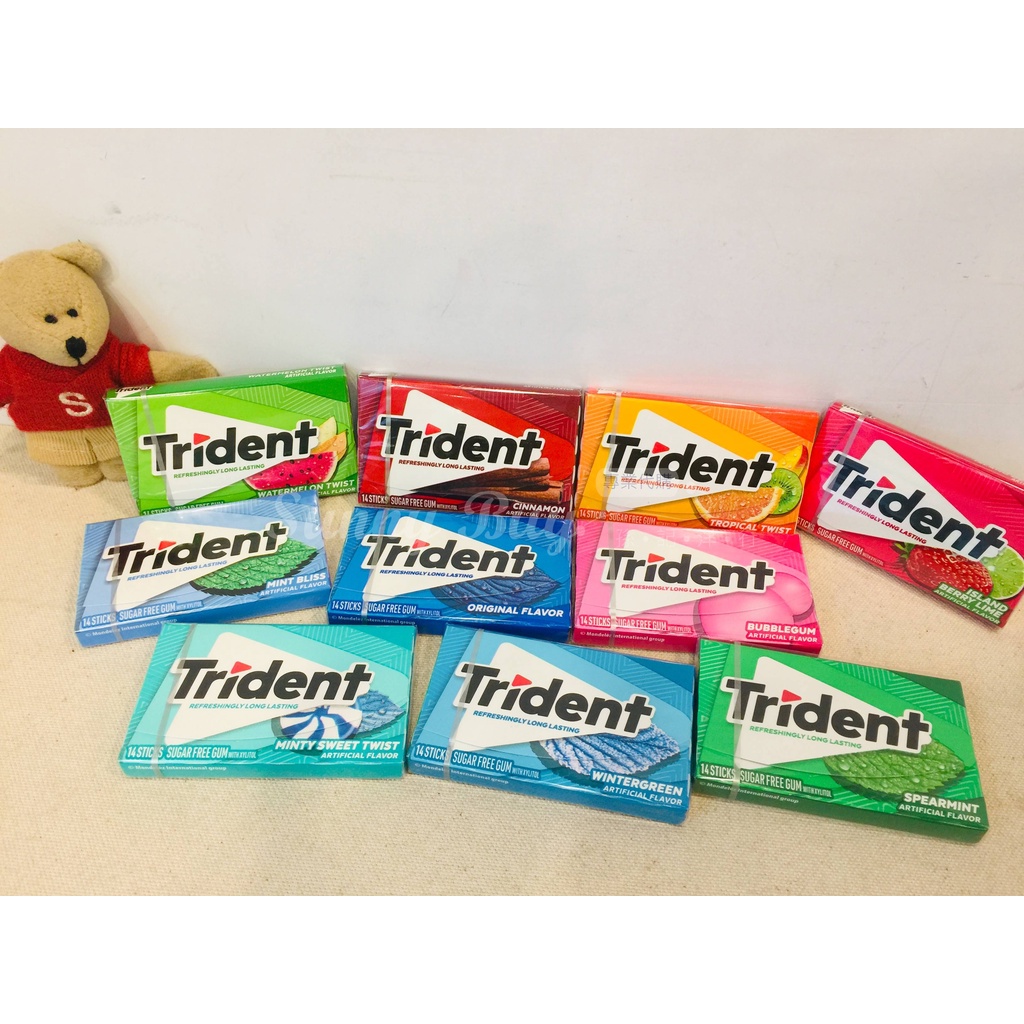 Sunny Buy Immediate Trident Chewing Gum Box 14 Pieces Various Flavors Shopee Malaysia