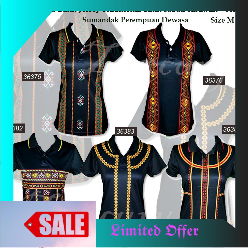 (Small Cutting)(Harga Borong) Baju Batik Kolar Jersey Traditional Etnik ...