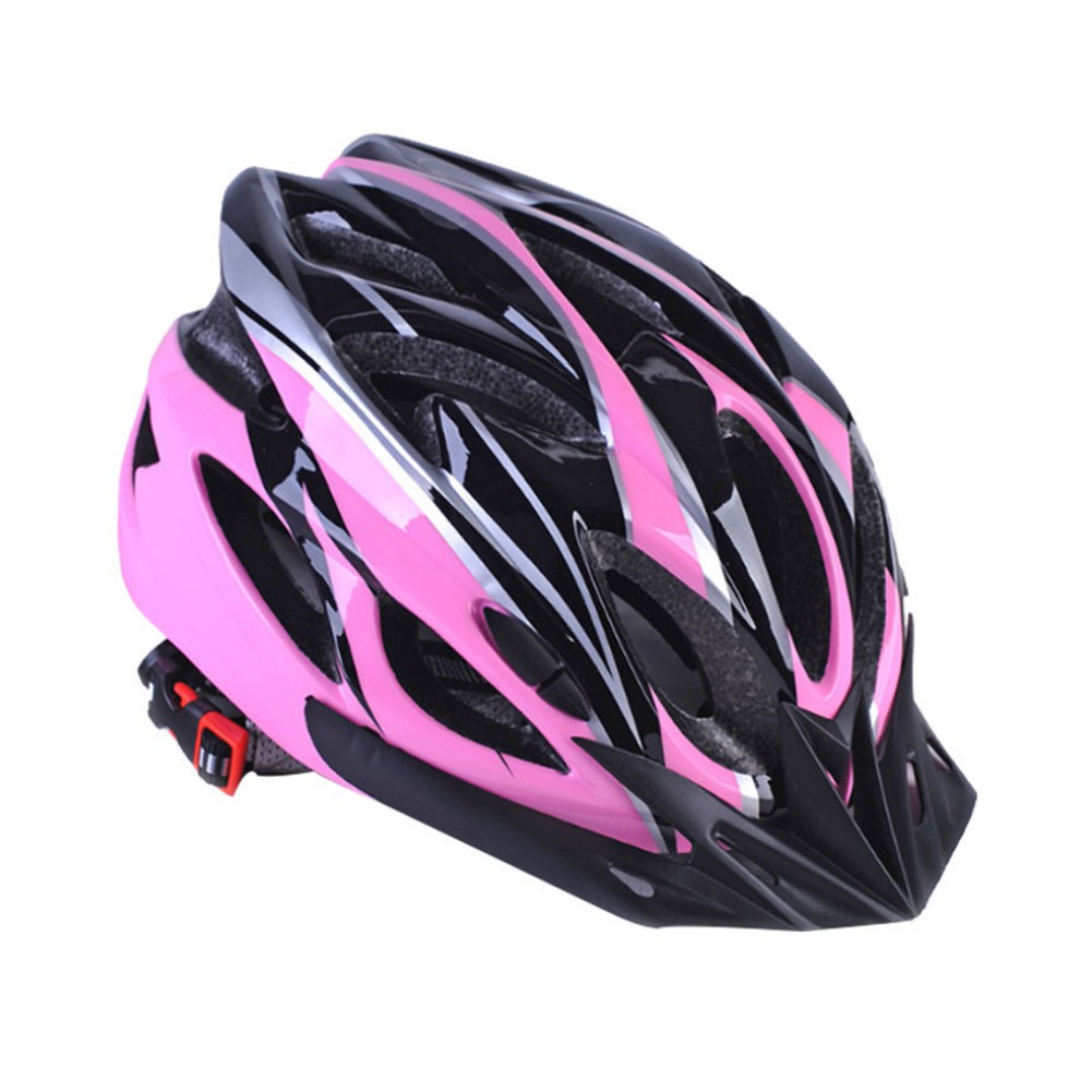 pink road bike helmet