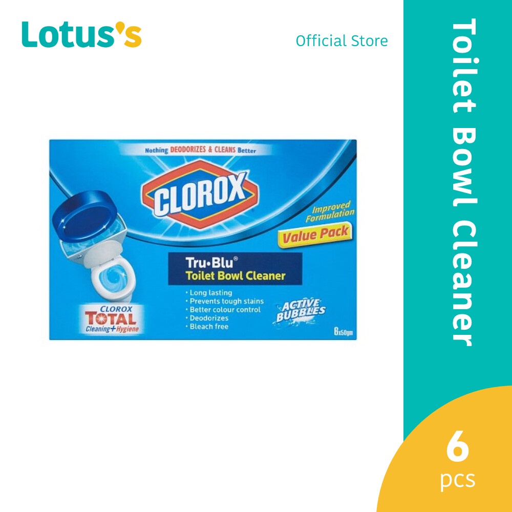 Clorox TruBlu Toilet Bowl Cleaner (6 X 50G) Shopee Malaysia