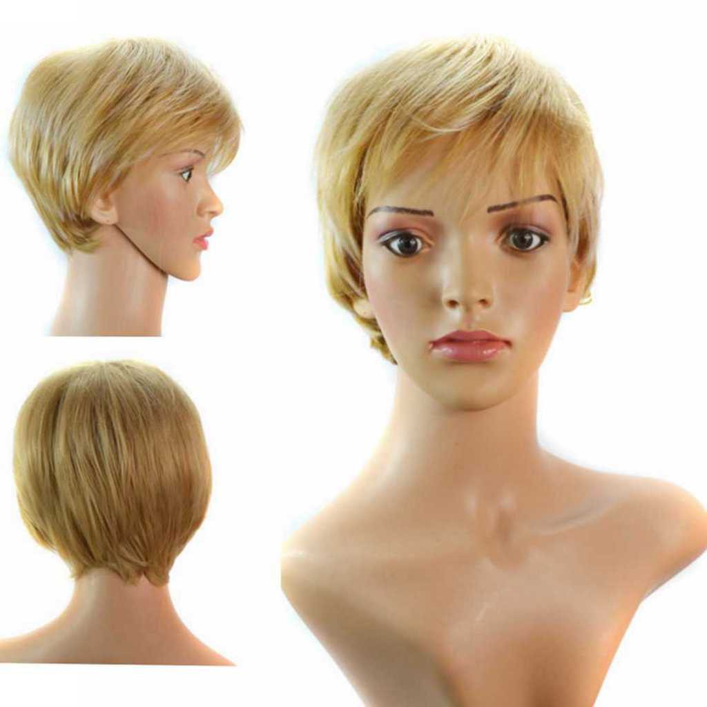 Golden Wigs Synthetic Hair Extensions Short Hair Wig Shopee Malaysia