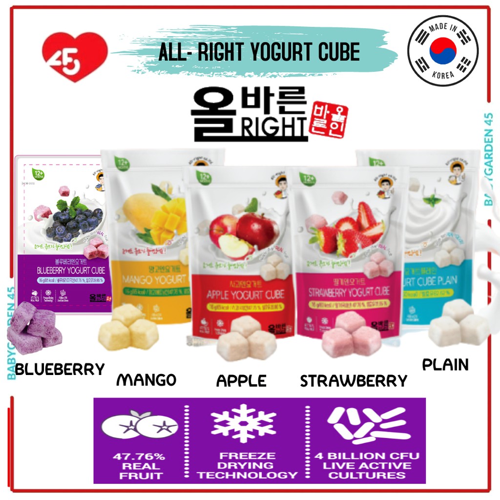 All Right Korean Yogurt Cube 16g Shopee Malaysia 6580