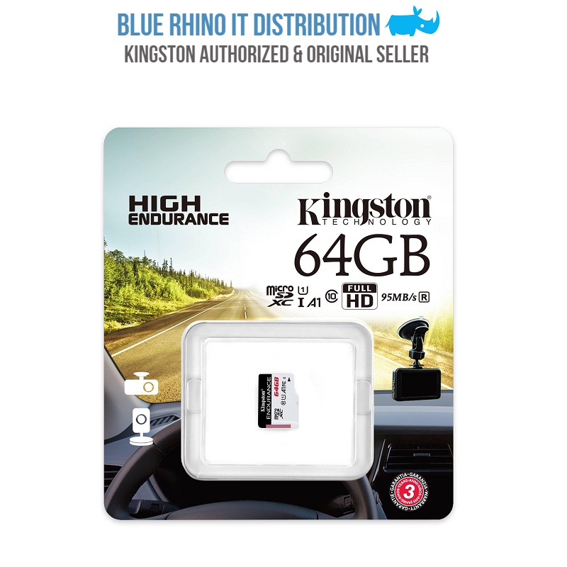 Kingston High Endurance SDCE 64GB Micro SD Memory Card (SDCE/64GB) for Security Camera, Bodycam, Dashcam