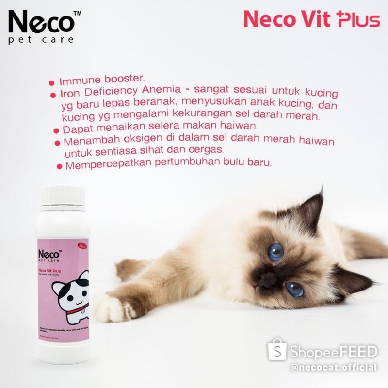 ✕Neco Vit Plus (Vitamin Tambah Susu Kucing u0026 Anjing) - 200ml 