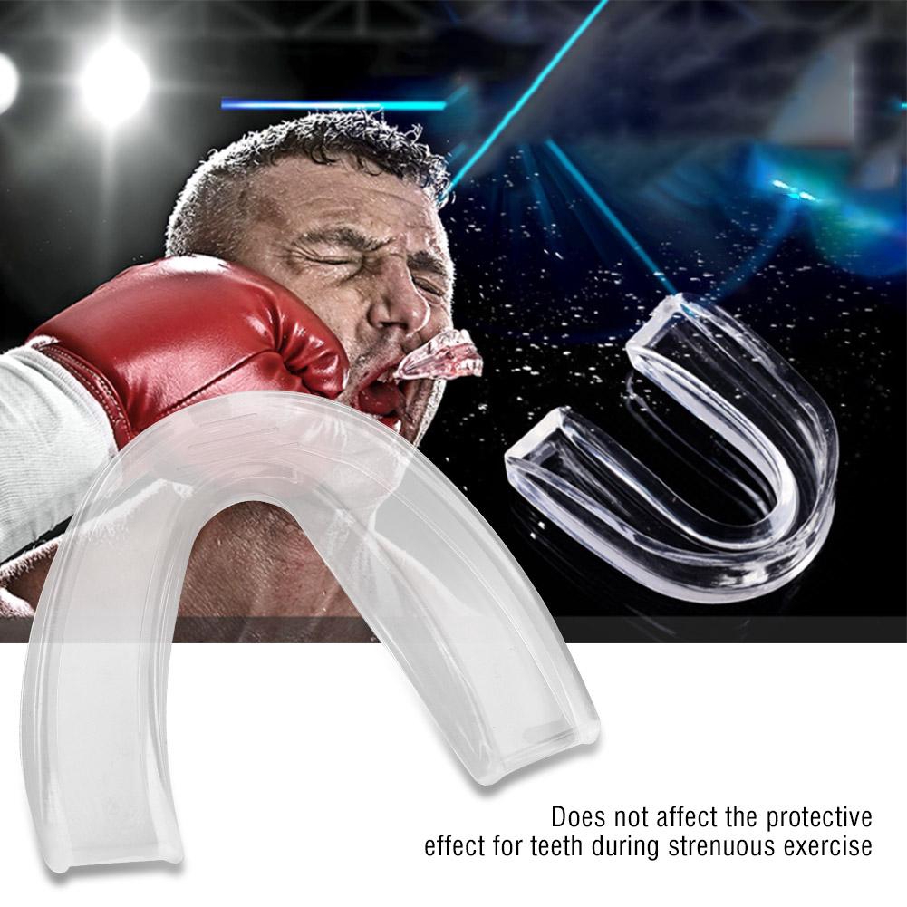 New Gel Gum Shield & Case Teeth Grinding Mouth Guard Boxing MMA Rugby Mouthpiece 