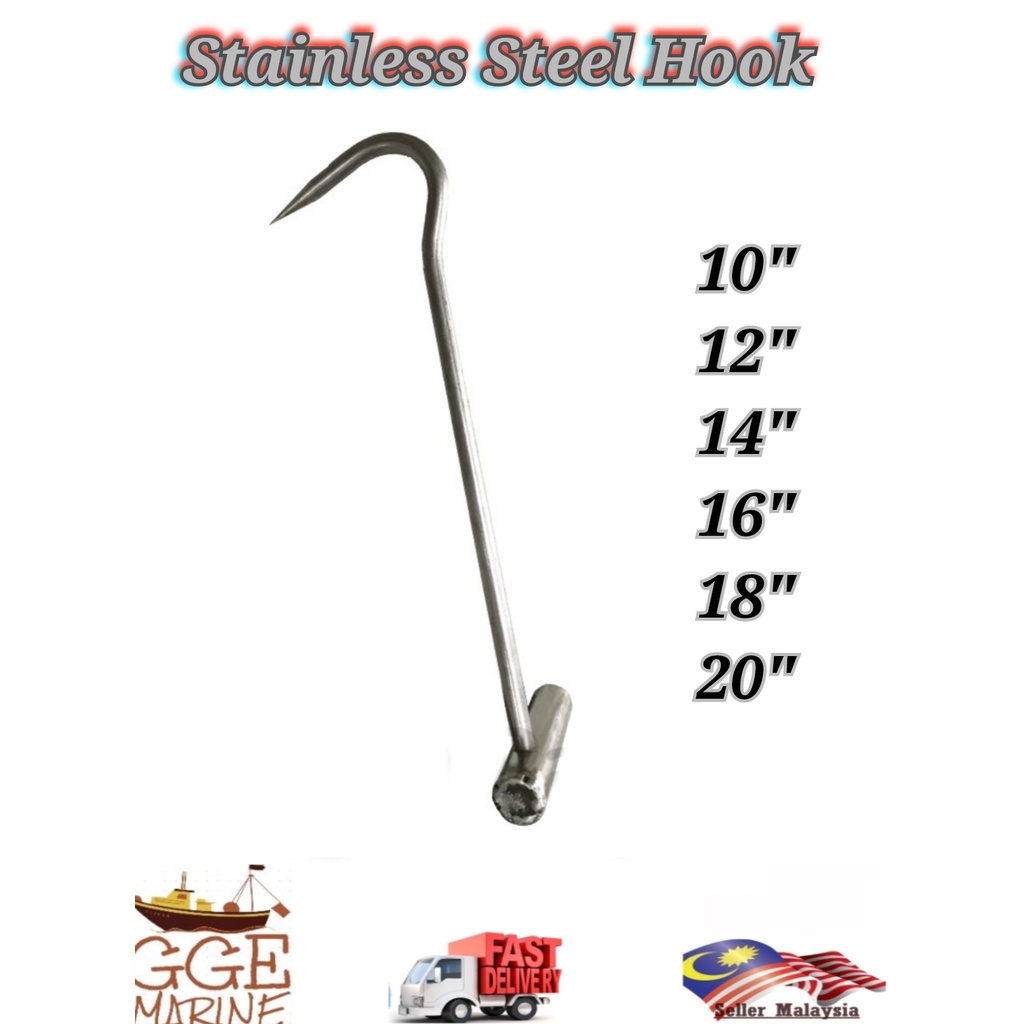 Stainless Steel T Hook Grip for Right Hand (Manhole Cover Hook