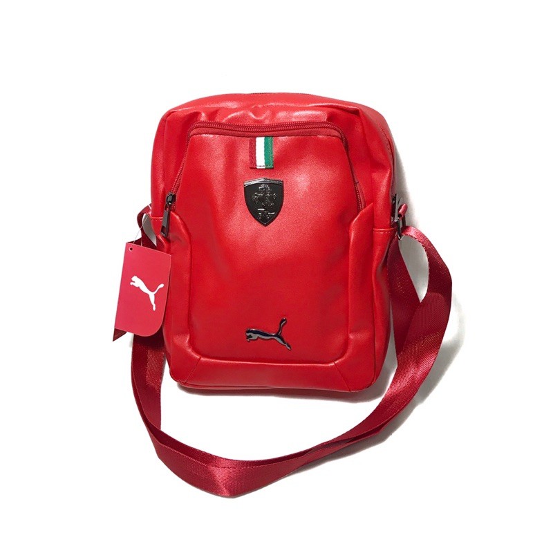 puma ferrari red sling bag