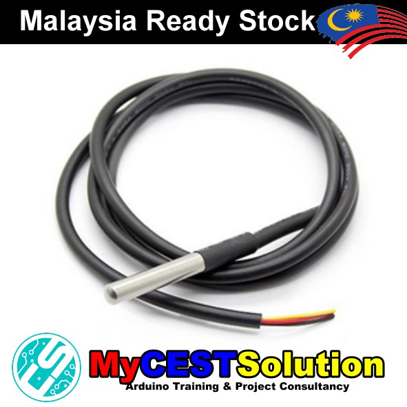 Arduino Water Proof DS18b20 Temperature Sensor Probe Shopee Malaysia