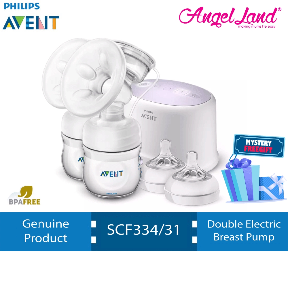 Philips Avent Comfort Double Electric Breast Pump SCF334/31 + FOC