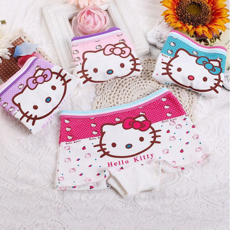 4pcs/lot Hello kitty underwear children short pants KT panties ready ...