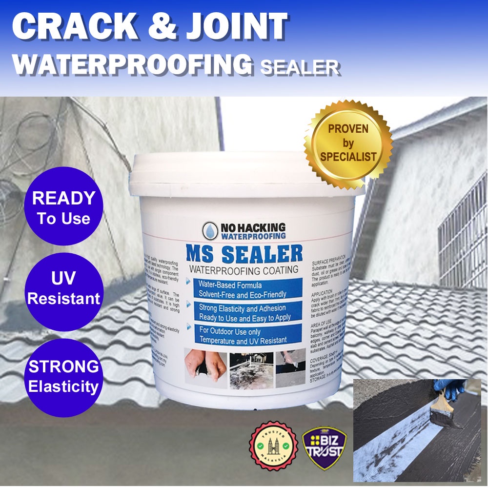 【SLAB & CRACK】 MS SEALER Waterproofing Coating for Concrete Roof Slab