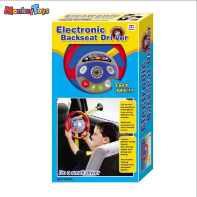 electronic backseat driver steering wheel toy