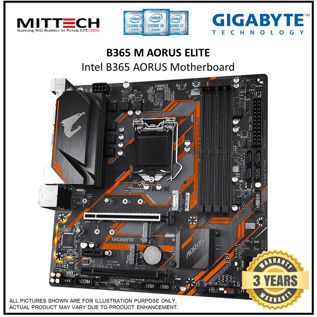 Gigabyte b365m aorus elite подключение