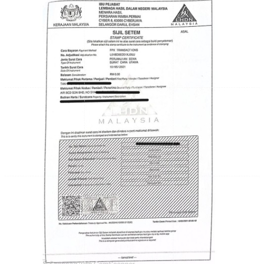 Penyeteman Perjanjian Sewa Rumah Lhdn Tenancy Agreement Stamping Service Shopee Malaysia