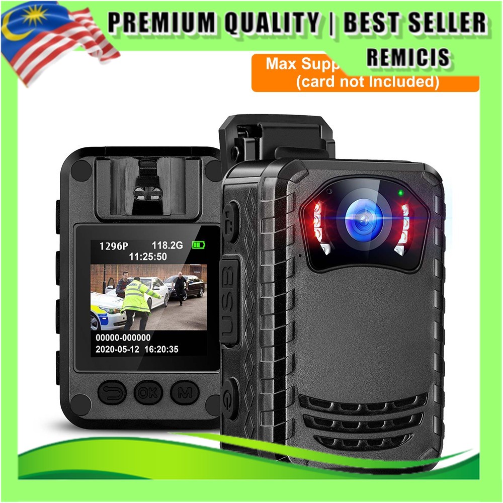 BOBLOV N9 Mini Body Camera Full HD 1296P Body Mounted Camera Small