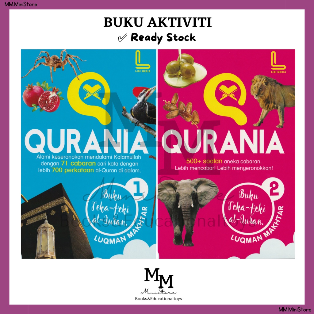 Qurania 1 2 Buku Aktiviti Buku Teka Teki Al Quran Kuiz Islamik Cari Kata Fakta Menarik Dalam Al Quran Cabaran Minda Shopee Malaysia