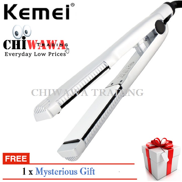 【Malaysia Plug】Kemei Ceramic Hair Straightener Waver Curler Iron / Pelurus