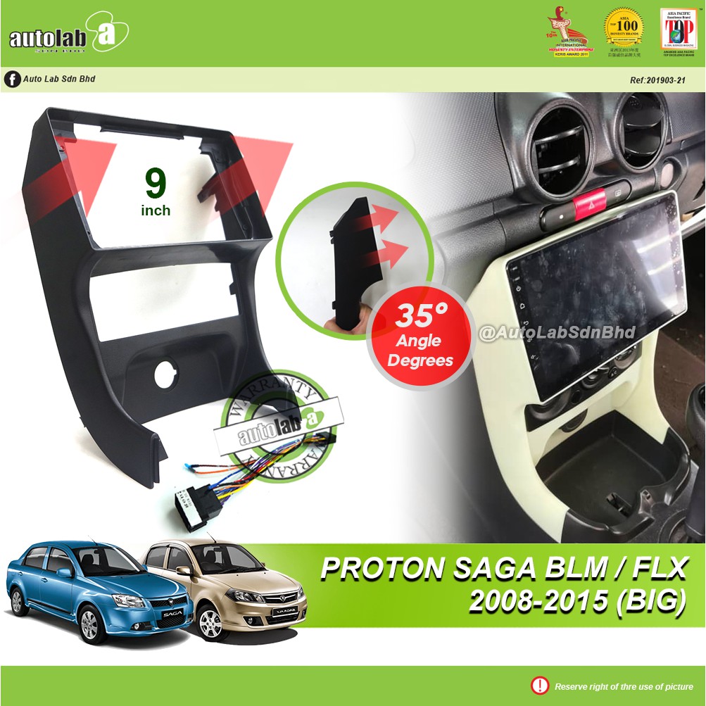 Android Player Casing 9" Proton Saga BLM / FLX 2008-2015 (BIG) with Socket Proton