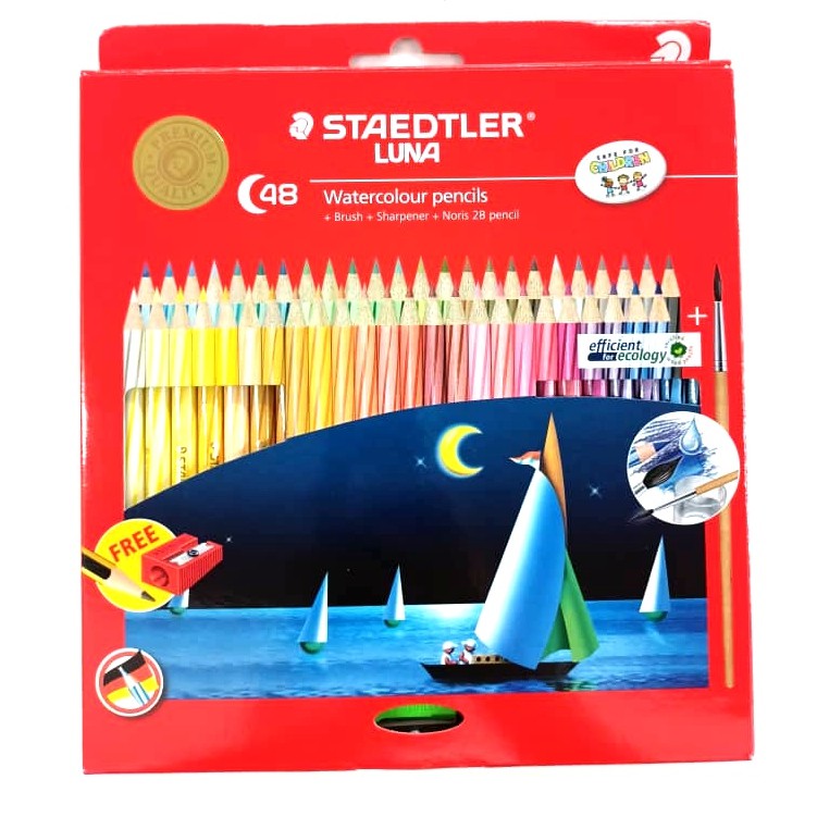 Staedtler Luna Watercolour Pencil 48 Colour (100 original) Shopee