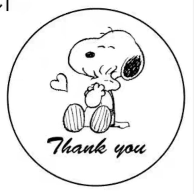 1pcs Snoopy Thank You Stickers Shopee Malaysia