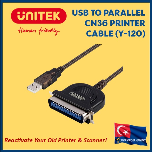 UNITEK USB TO PARALLEL CN36 PRINTER & SCANNER CABLE Y120 Shopee Malaysia
