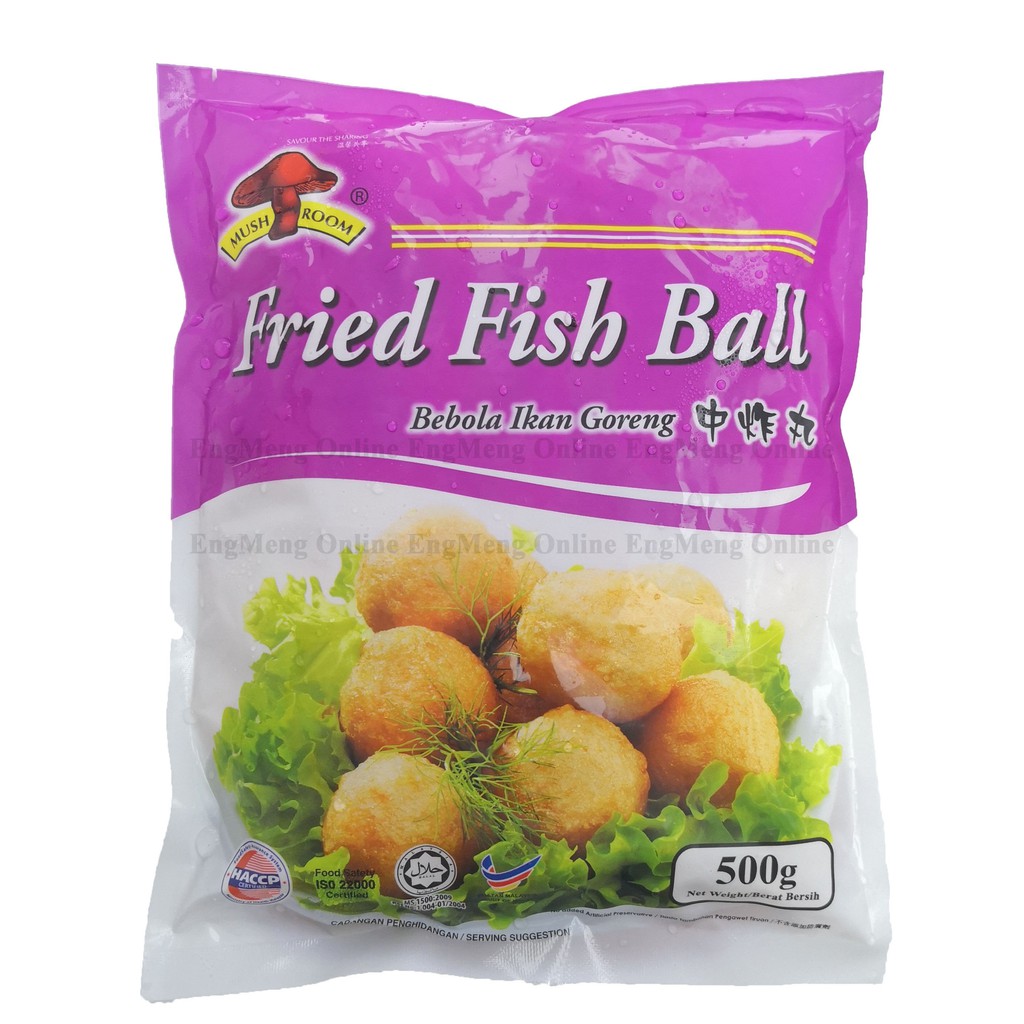 Mushroom Fried Fish Ball M 25pcs 500g 中炸丸 Frozen Shopee Malaysia