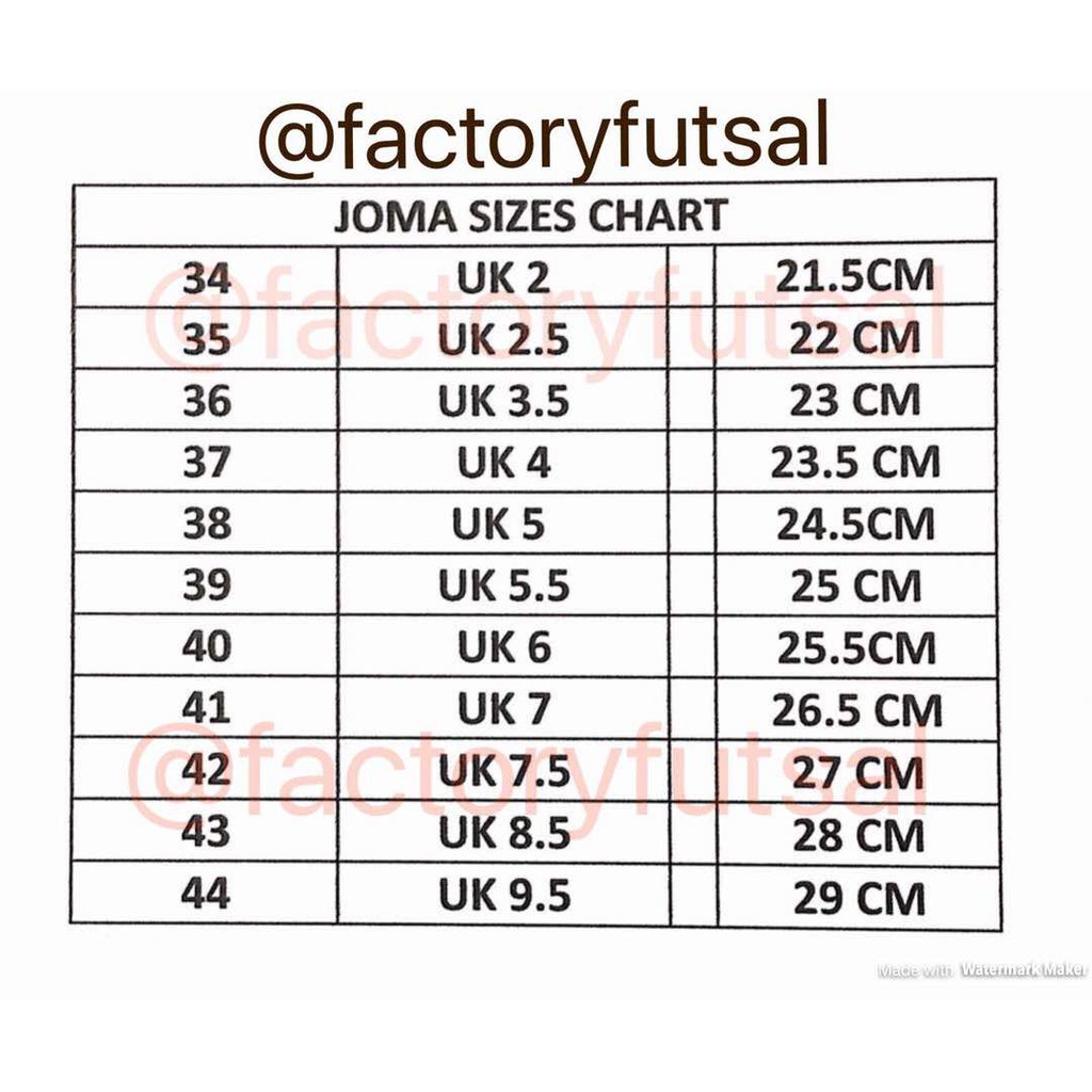 adidas football boot sizing