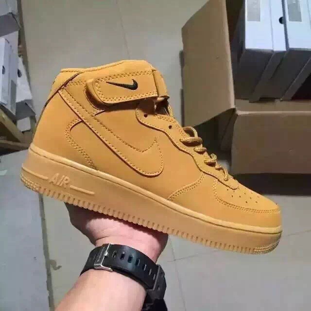 wheat nike high tops