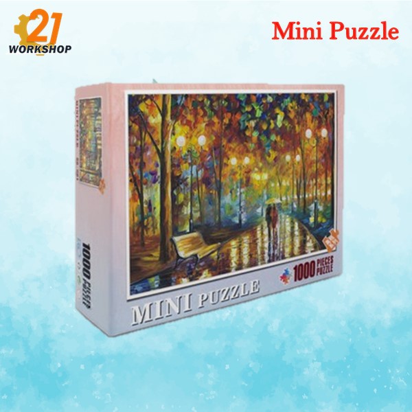 (Ready Stock) 1000 PCS Puzzle Mini Puzzle / 1000 Pieces Puzzle Scenery Painting Puzzle Walk In The Rain 5578