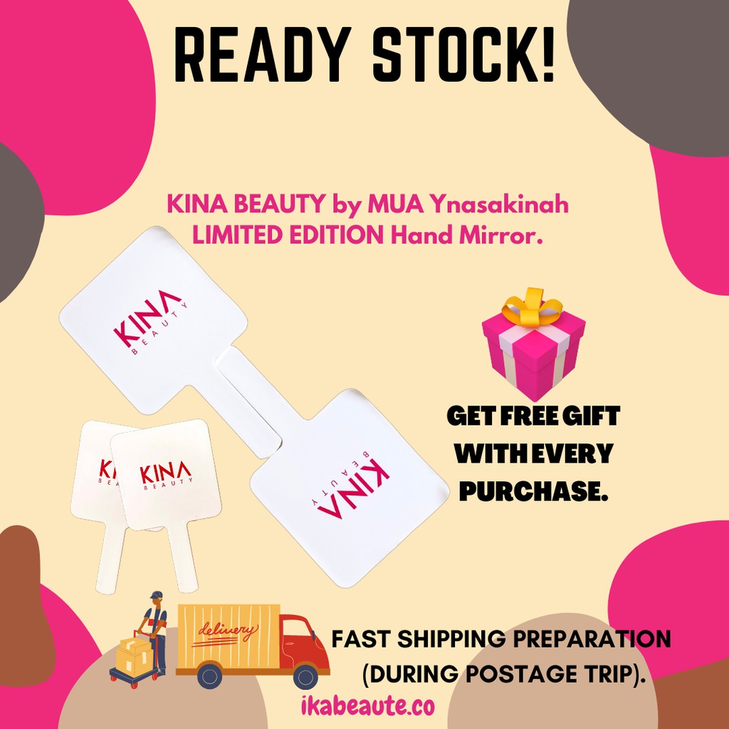 Limited Edition KINA BEAUTY Hand Mirror (Hand Mirror Super Travel Friendly & Convenience)